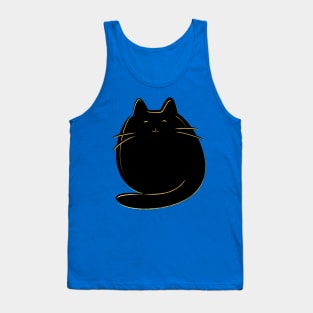 Cute black and gold cat Tank Top